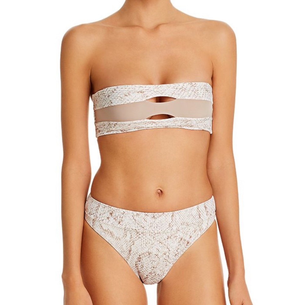 PilyQ snakeskin bikini top